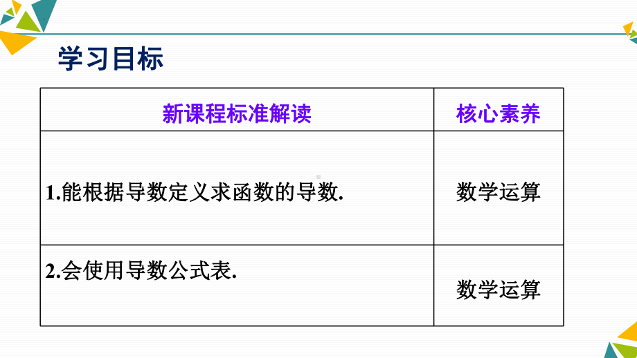 5.2.1基本初等函数的导数ppt课件-2022新人教A版（2019）《高中数学》选择性必修第二册(001).pptx_第2页