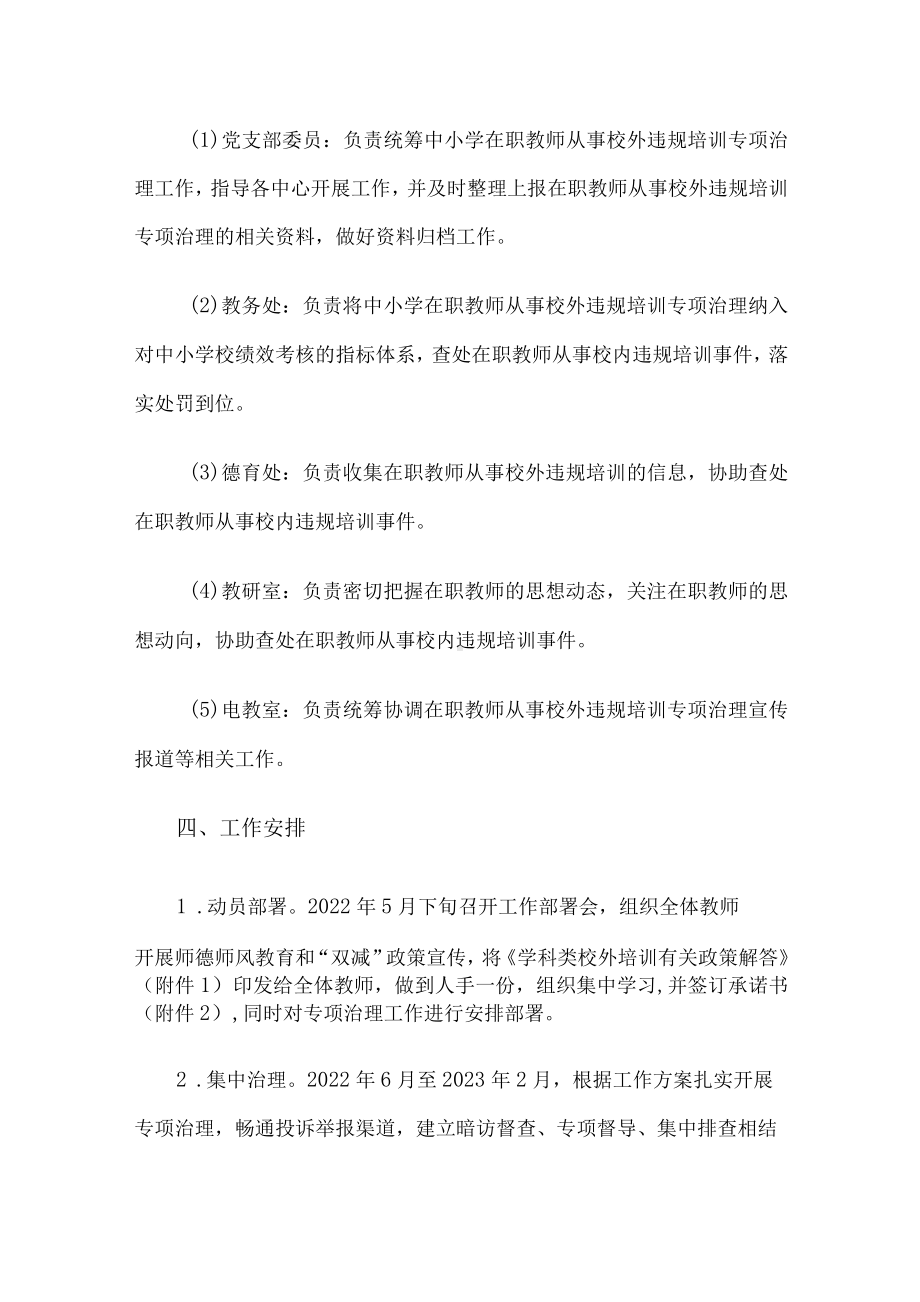 学校在职教师从事校务违规培训专项治理实施方案.docx_第3页