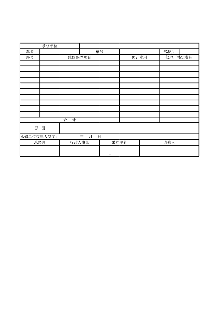 车辆维修保养记录表参考模板范本.xls_第2页