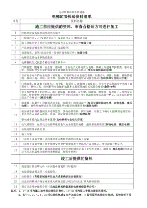 电梯监督检验资料清单参考模板范本.doc