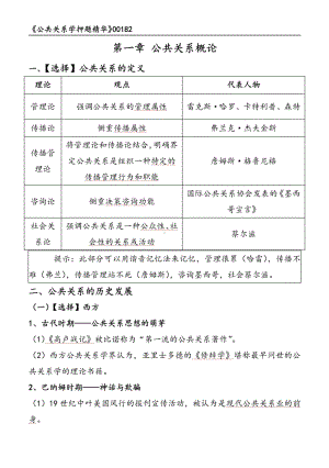 自考00182公共关系学押题精华考点串讲资料汇总.pdf