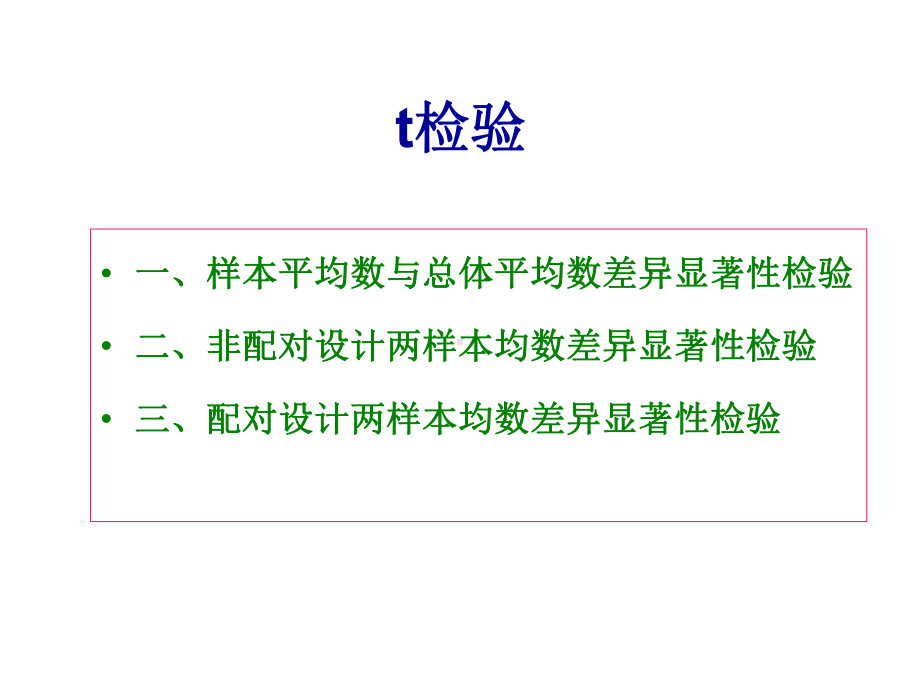 SPSS软件t检验的应用课件.ppt_第1页