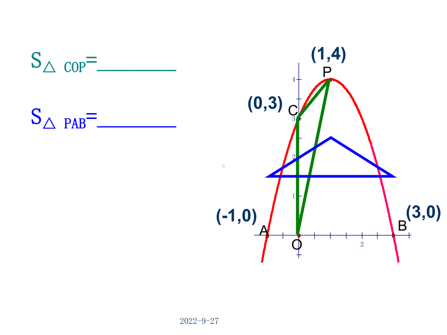 二次函数与面积计算问题(较难)课件.ppt_第3页