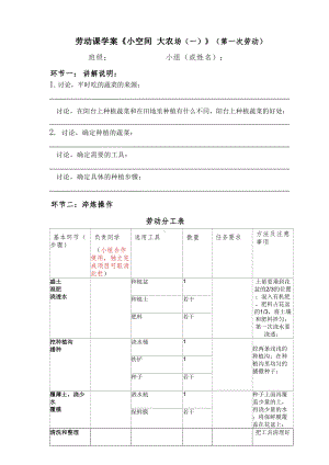 北师大版六年级劳动教育《小空间大农场》第1课时学案（定稿）.docx