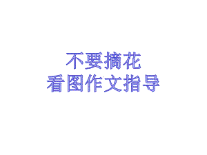 不要摘花看图作文+二升三看图作文+衣服变形记(看图作文)课件.ppt