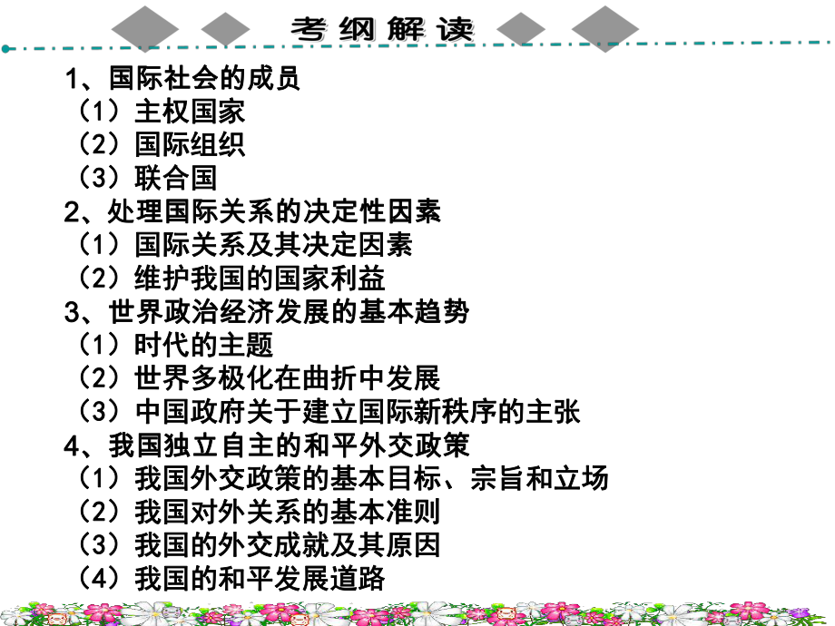 2020年高考政治大一轮复习《政治生活》第四单元：当代国际社会课件.ppt_第2页