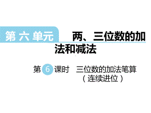 二年级下册数学《6、三位数的加法笔算(连续进位)》苏教版课件.ppt