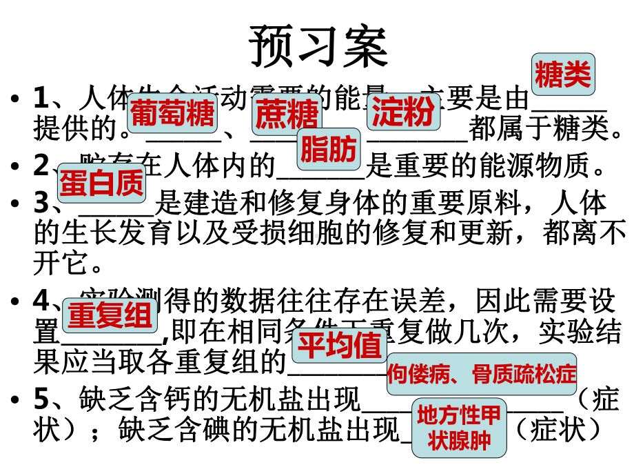 人教版七年级生物下册食物中的营养物质课件.ppt_第2页