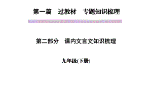 中考语文教材同步专题知识梳理九年级下册课内文言文知识梳理课件.pptx