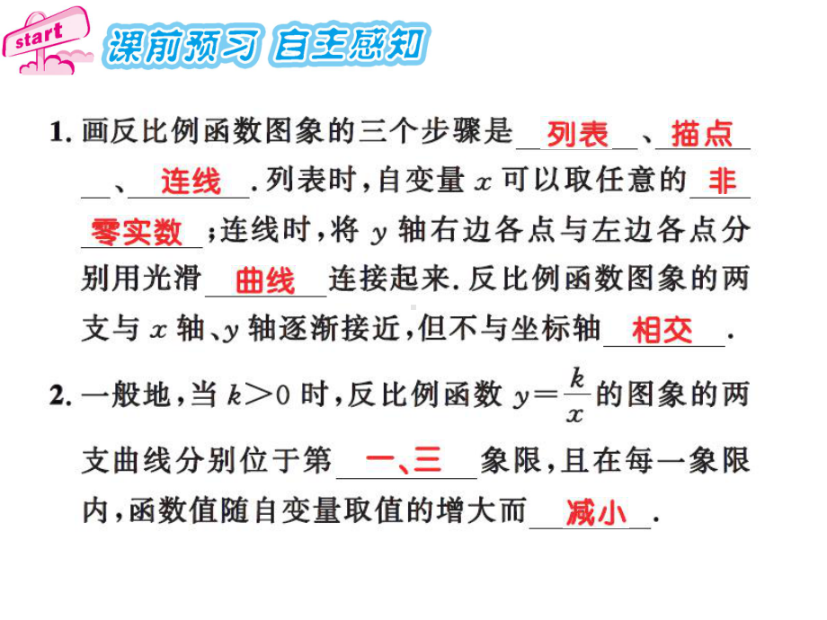 九年级数学反比例函数的图像和性质练习题及答案课件.ppt_第2页