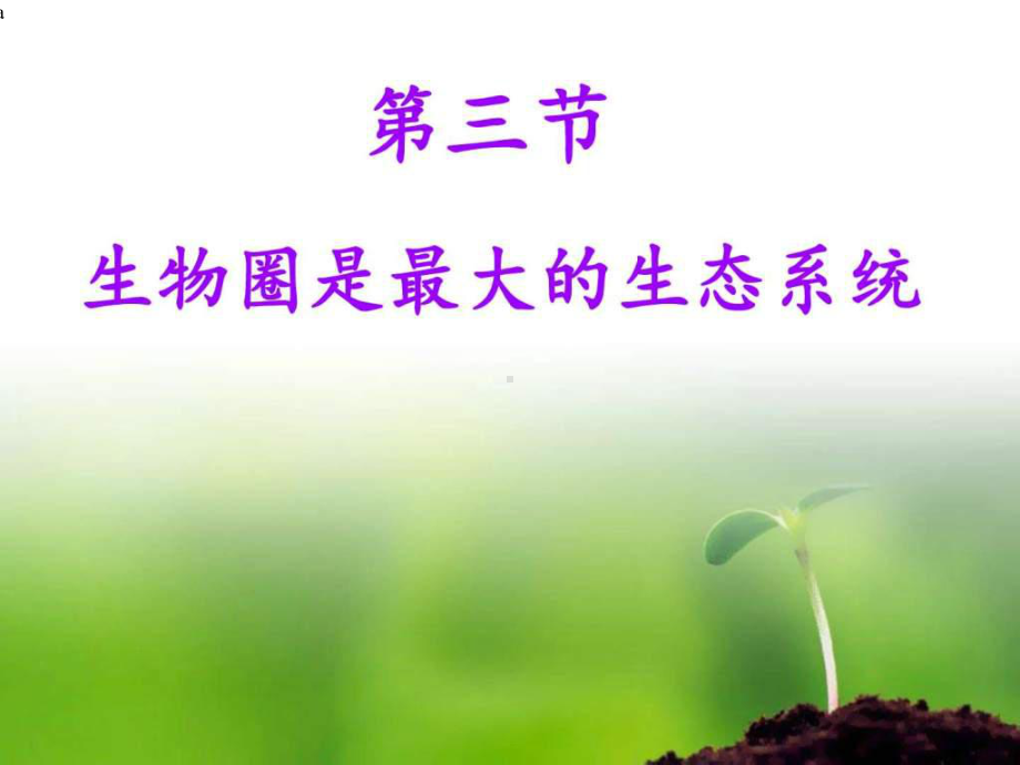 《生物圈是最大的生态系统》课件.ppt_第1页