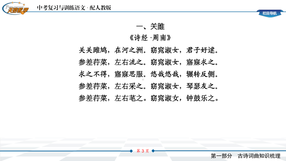 中考语文教材同步专题知识梳理八年级下册古诗词曲知识梳理课件.pptx_第3页