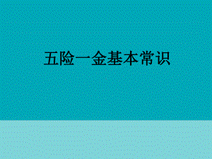 五险一金基本常识课件.ppt