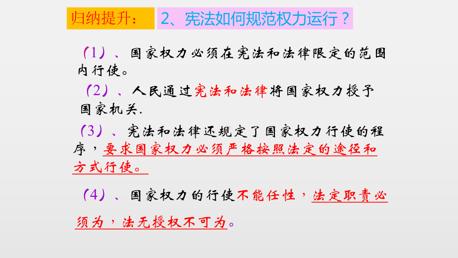 人教版八年级道德与法治下册第一单元第2框治国安邦的总章程(复习题)课件.pptx_第3页