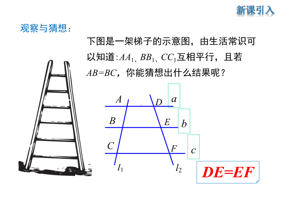 42由平行线截得的比例线段公开课课件.ppt_第3页