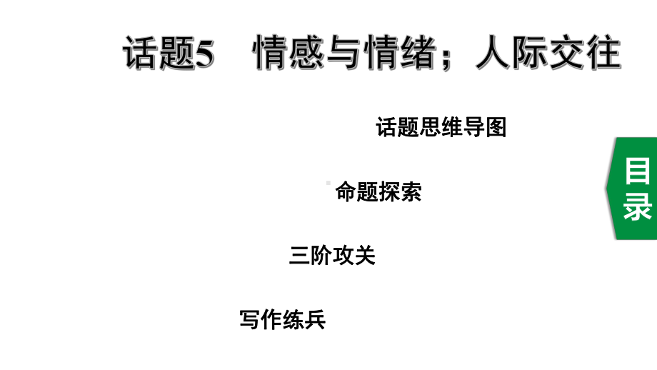 2020年福建英语中考作文指导话题5情感与情绪;人际交往课件.ppt_第1页