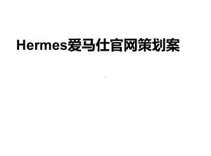 Hermes爱马仕官网的的策划案课件.ppt