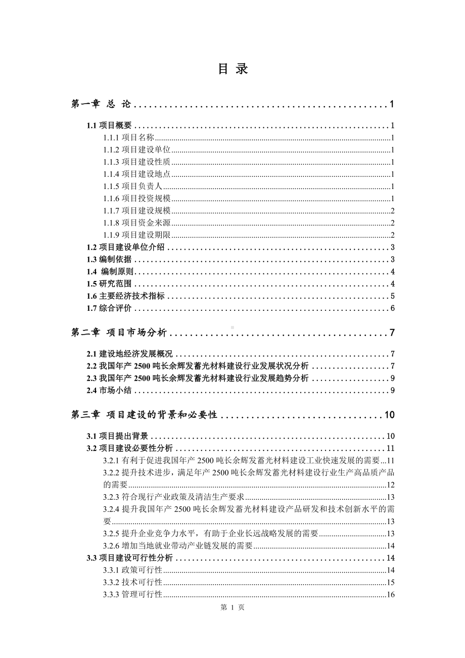 长余辉发蓄光材料建设可行性研究报告建议书.doc_第2页