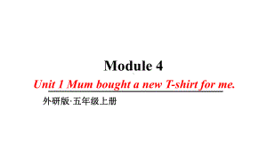 五年级上册英语Module4Unit1MumboughtanewTshirtform外研版课件.ppt（无音视频）