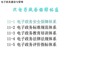 ch11电子政务建设保障体系课件.ppt