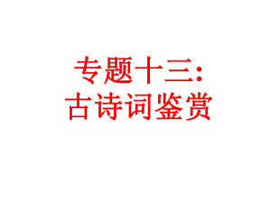 2020中考语文复习专题十三古诗词鉴赏课件.pptx