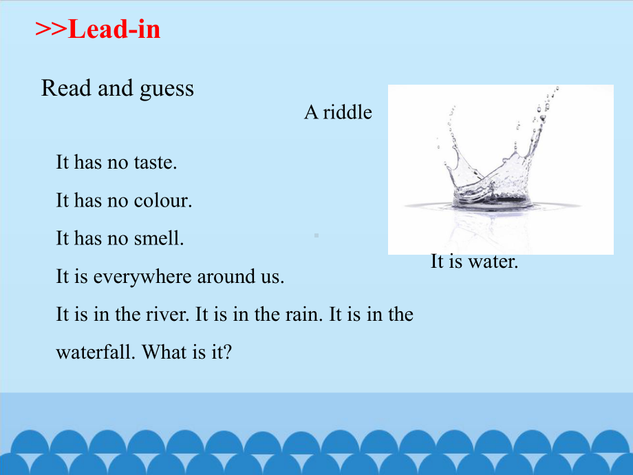 五年级上册英语Module4Unit11WaterPeriod1沪教牛津版课件.pptx（无音视频）_第2页