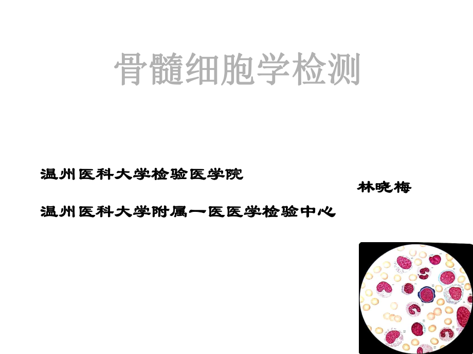 实验诊断学骨髓细胞学检测医学课件.ppt_第1页