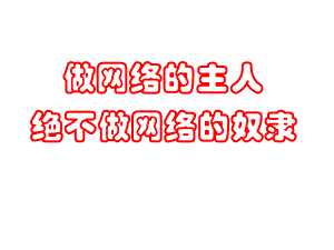 做网络主人绝不做网络奴隶精选课件.ppt