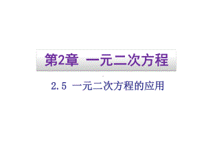 25一元二次方程的应用课件.ppt