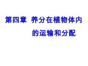 养分在植物体内的运输和分配课件.ppt