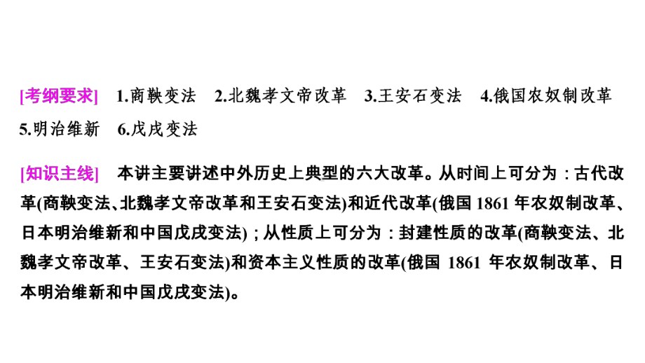 (新课标)2020年高考历史一轮总复习历史上重大改革回眸课件新人教版选修1.ppt_第2页