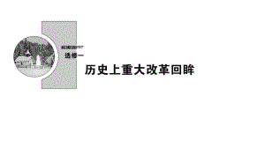 (新课标)2020年高考历史一轮总复习历史上重大改革回眸课件新人教版选修1.ppt