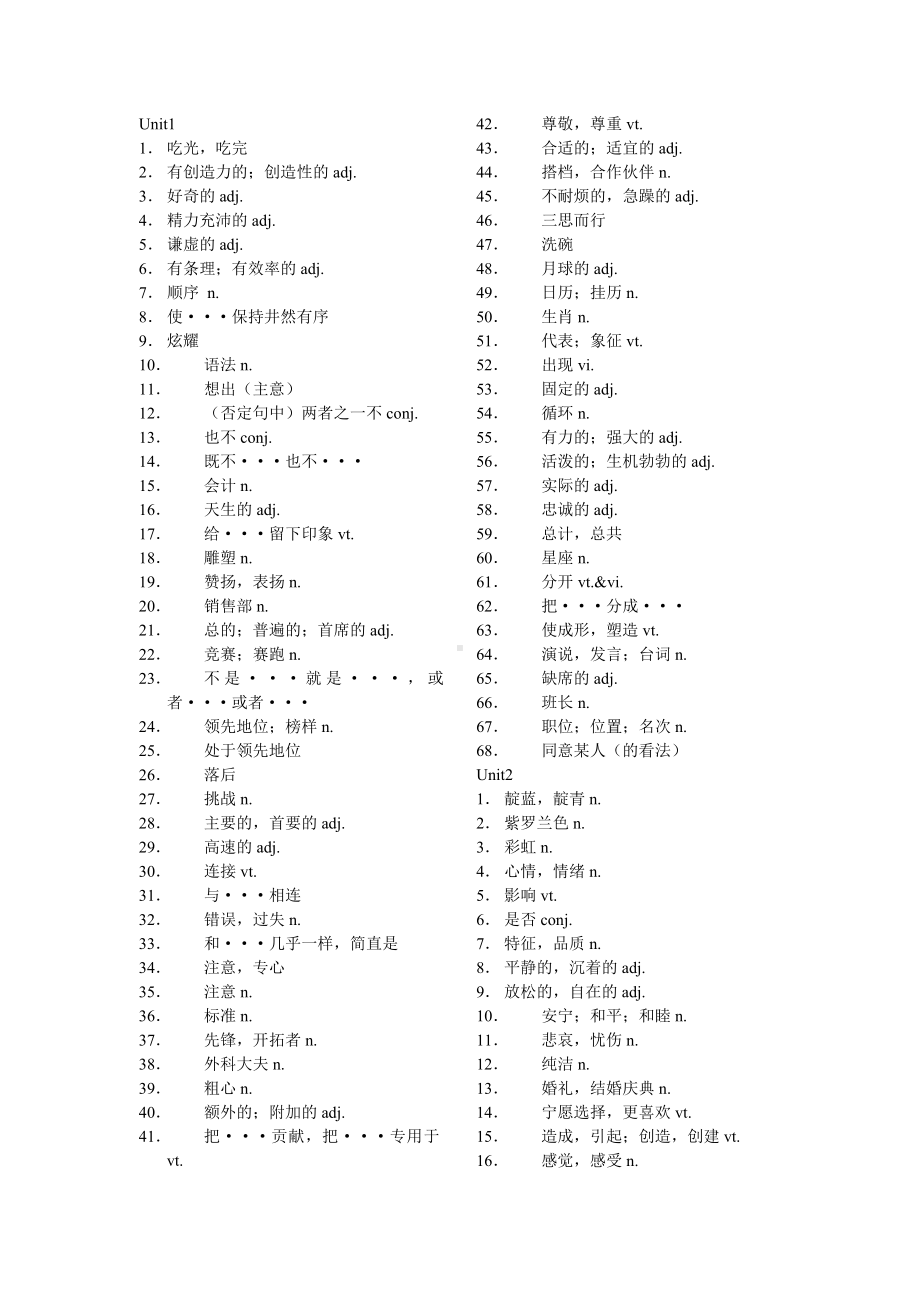 新江苏译林版初三英语9上单词表默写（全一册）.doc_第1页