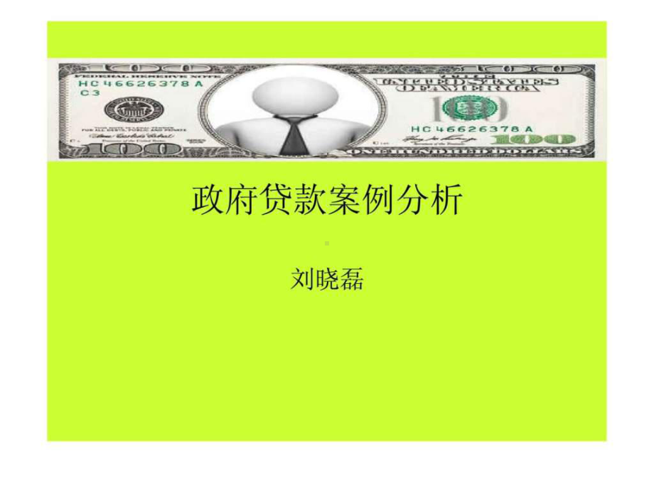 政府贷款案例分析课件.ppt_第1页