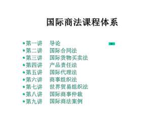 国际商法课程体系课件.ppt