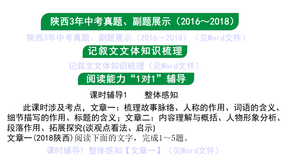 2020年中考专题复习专题八记叙文阅读课件.ppt_第2页