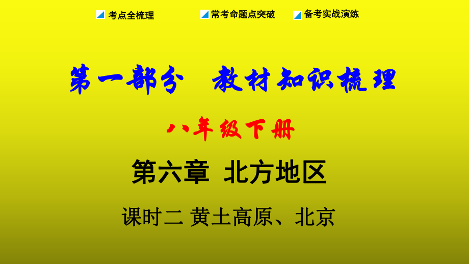 八年级地理下册第六章北方地区课时二黄土高原、北京课件.pptx_第1页