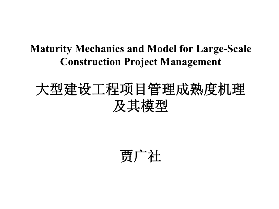 大型建设工程项目管理成熟度机理及其模型课件.ppt_第2页