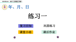 小学三年级数学下册《13年、月、日练习一》复习巩固小结作业课件.pptx