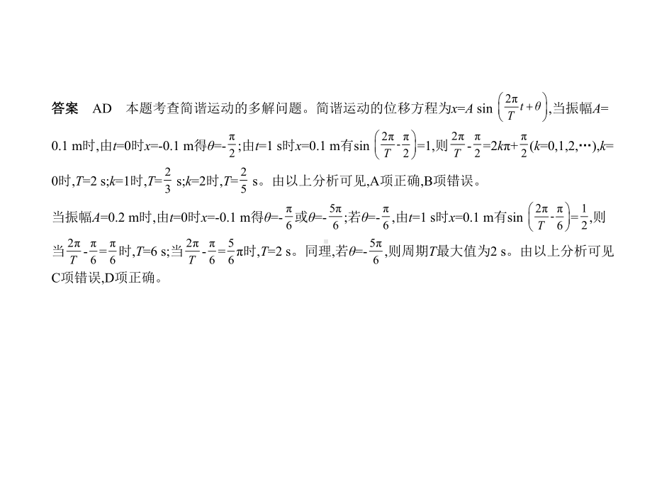 2021年广东高考物理复习练习课件：专题十五机械振动机械波.pptx_第2页