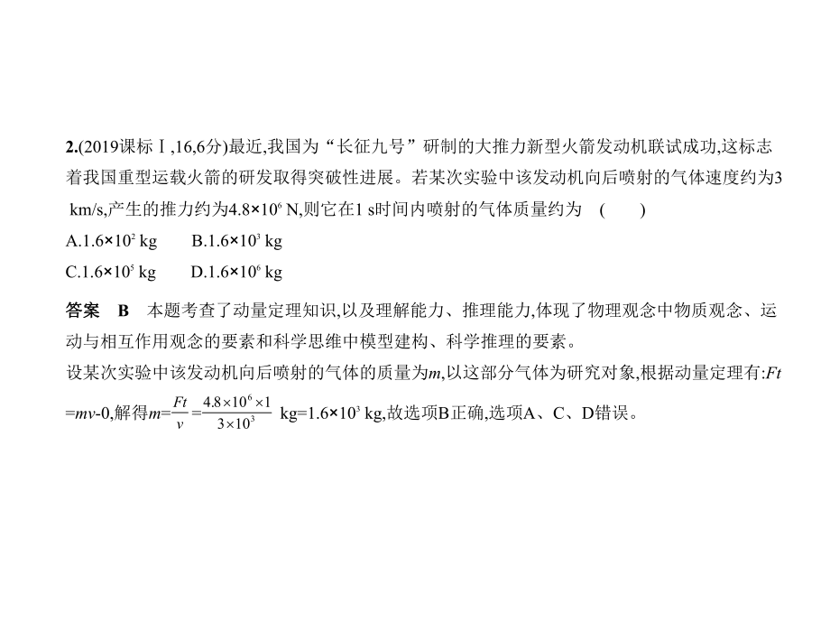 2021年江苏高考物理复习练习课件：专题七碰撞与动量守恒.pptx_第2页