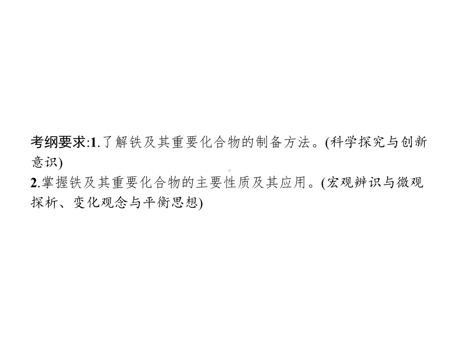 2020版高考化学人教版一轮复习课件：第3单元+第3节+铁及其重要化合物.pptx_第2页