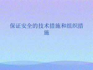 保证安全的技术措施和组织措施（优秀）课件.ppt