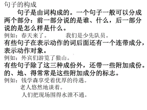 句子的构成句子是由词构成的一个句子一般可以分成两个部精选课件.ppt