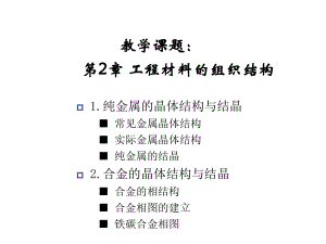 教学课题第2章工程材料的组织结构课件.ppt