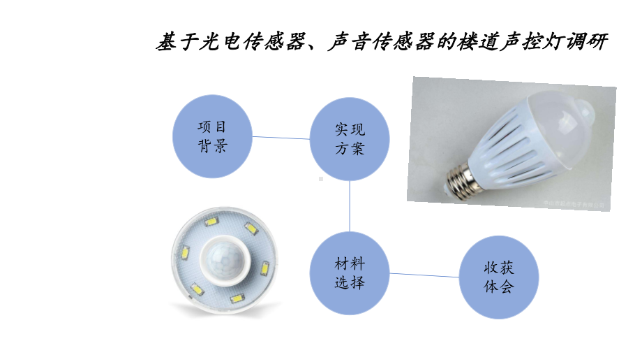 基于光电传感器声控传感器的楼道声控灯调研的课件.ppt_第1页