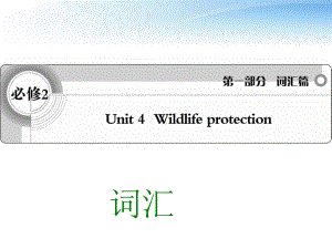 人教版高中英语必修二Unit4-Wildlife-protection词汇课件.ppt（无音视频素材）