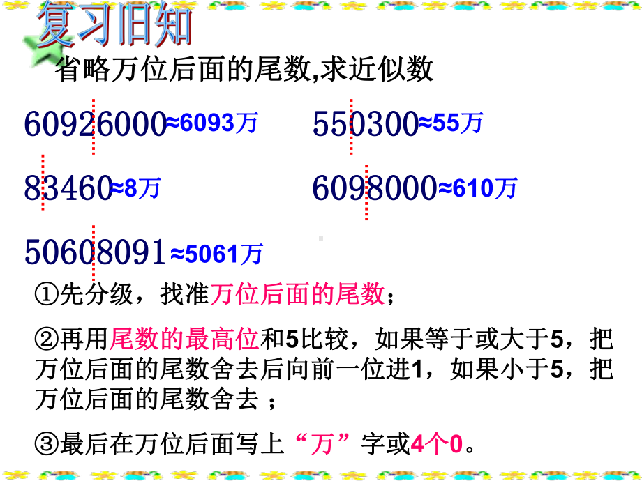 小学数学人教版四年级上册亿以上数的改写和近似数课件.ppt_第3页