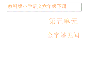 (教科版)六年级语文下册《埃及金字塔见闻》课件-一课时.ppt