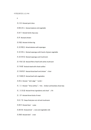 中国宴席菜名大全P-R.docx